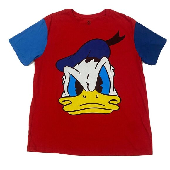Mickey & Co Disney Donald Duck Colorblock T-Shirt Size L Short Sleeve Multicolor - Picture 3 of 5